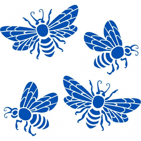 Honey Bee Wall Stickers (Set of 4)